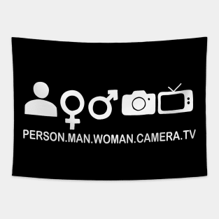 Person Woman Man Camera TV Tapestry