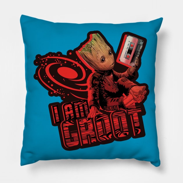 i am groot Pillow by masbroprint