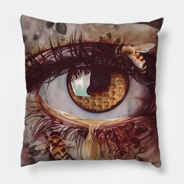 Bee eye Pillow by ElenaM