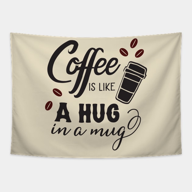 Lettering Art Coffee Tapestry by Saldi