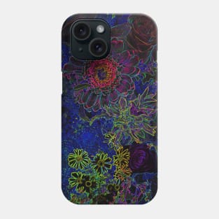 Black Panther Art - Flower Bouquet with Glowing Edges 22 Phone Case