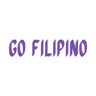 Go Filipino (Ube Text Logo) T-Shirt