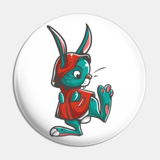 Rabbit wears a raincoat Pin