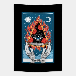 Blue Pizza Tarot Reading Tapestry