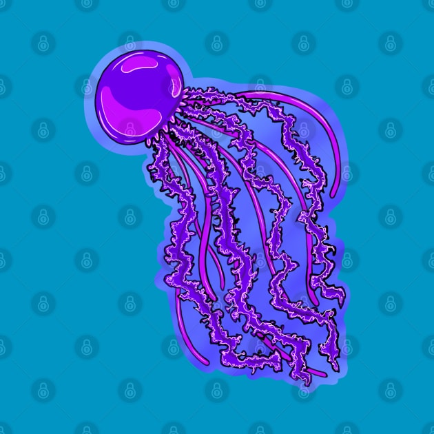 Purple jellyfish by FunkyBlossoms