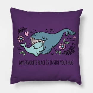 Whales Love Inside Your Hug Pillow