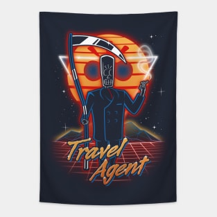 Retro Travel Agent Tapestry