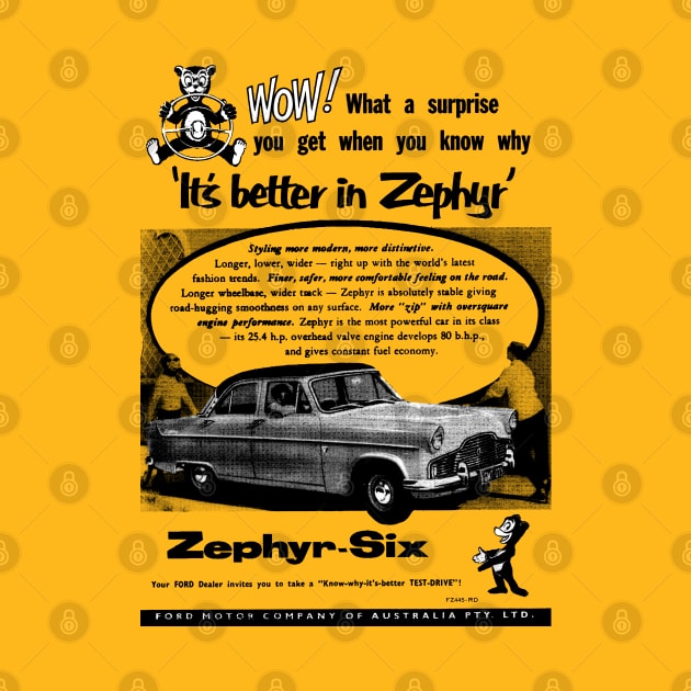 FORD ZEPHYR SIX - advert by Throwback Motors