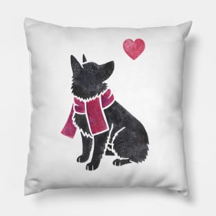 Watercolour Schipperke Pillow