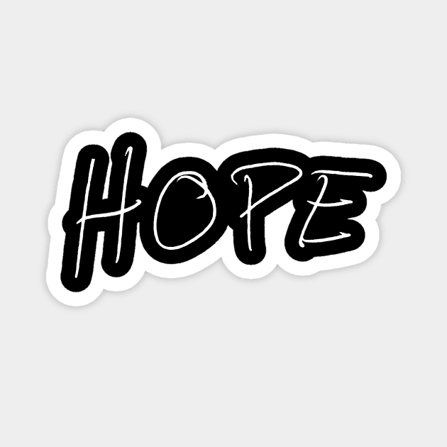 Hope - Rob Benedict Handwriting - white font Magnet by MeowOrNever