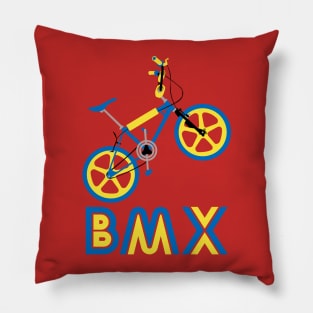 Blue & Yellow BMX Burner Pillow