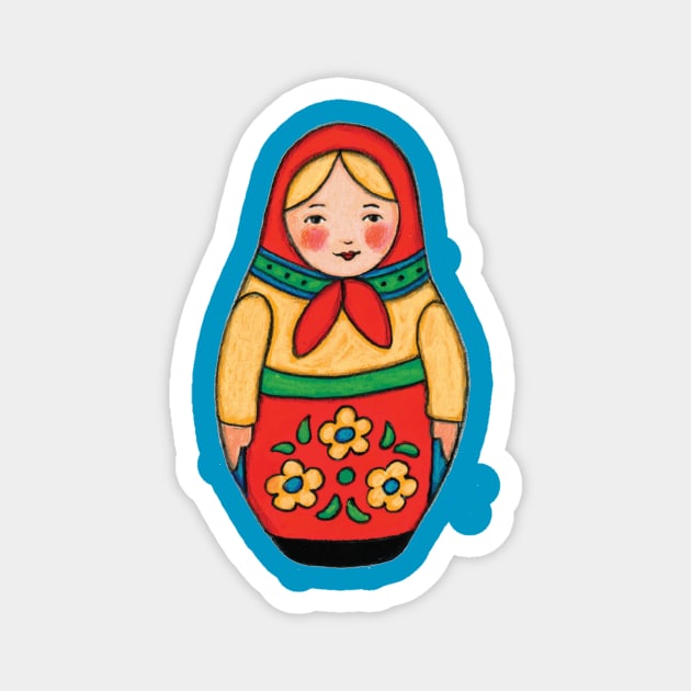 matryoshka nesting doll Magnet by Parakeet Moon