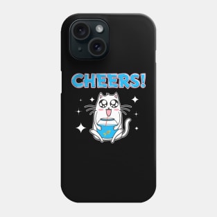 Cute Cheers Cat Drinking Fishbowl Beer Drinker Phone Case