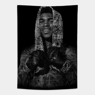 Muhammad Ali or Cassius Clay with names, sport and category - 01 Tapestry