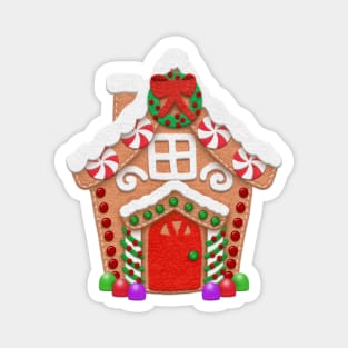 Christmas Gingerbread House | Faux Felt Applique Style by Cherie(c)2021 Magnet