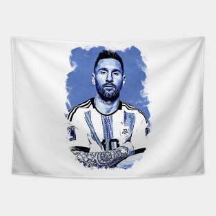 Lionel Messi Vexel Artwork Tapestry