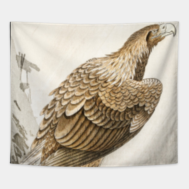 Golden Eagle Vintage Japanese Woodbock Print
