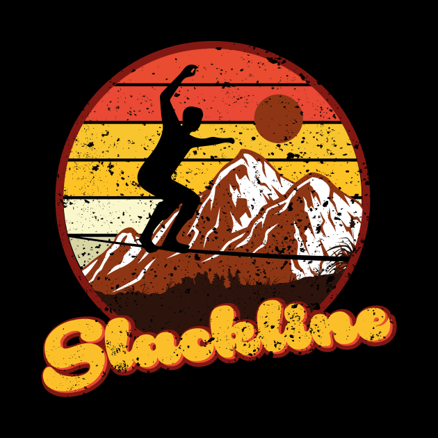 Slackline Vintage Design slacklining outdoor by JohnRelo