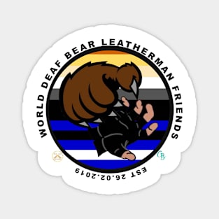 World Deaf Bear Leatherman Friends Magnet