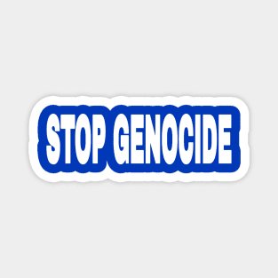 STOP GENOCIDE - White - Back Magnet