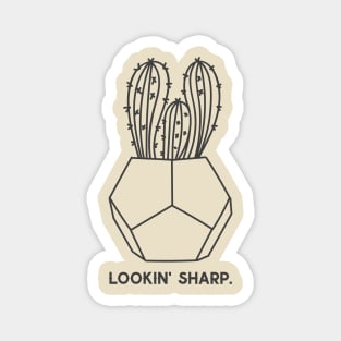 Looking Lookin' Sharp Funny Cactus Succulent Gift Magnet