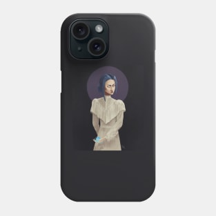 The Keeper. Whimsical female character artwork portrait. Phone Case