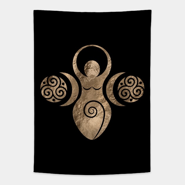 Triple Goddess with triskele Tapestry by Nartissima