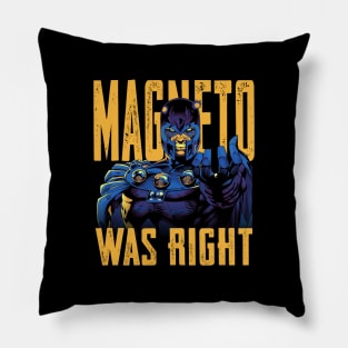 Magneto Was Right Pillow