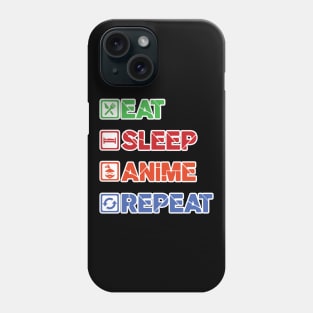 'Eat. Sleep. Anime.' Cool Japanese Anime Phone Case