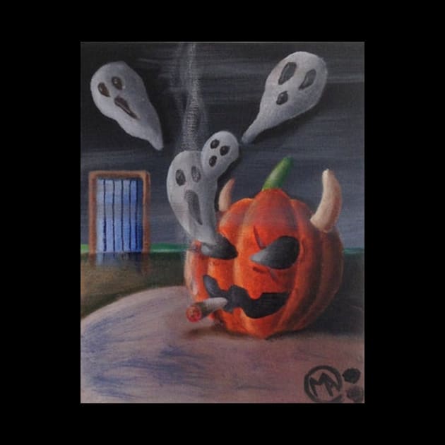 Pumpkin Breathing Out Ghosts by ManolitoAguirre1990