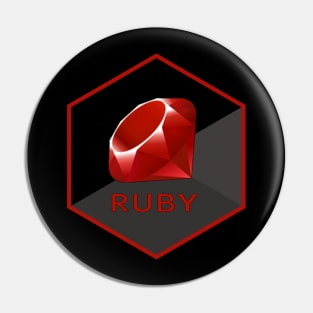 ruby hexagonal Pin