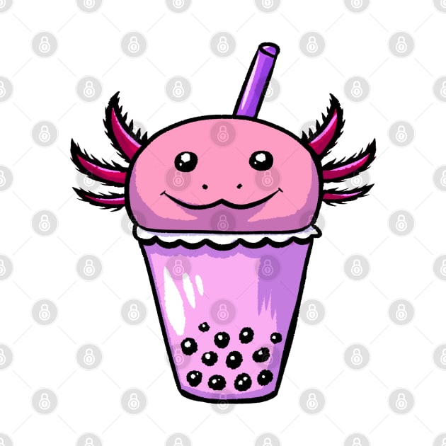 Cute Axolotl Bubble Tea by MNJaRtz