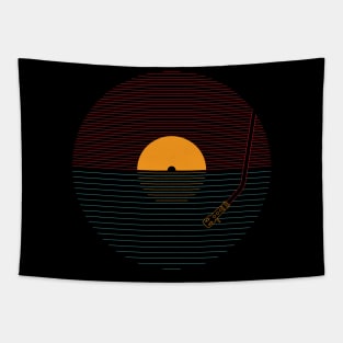 Vinyl Sunset Tapestry