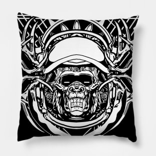 monkey skull Pillow