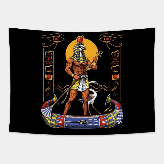 Egyptian God Ra Tapestry by underheaven