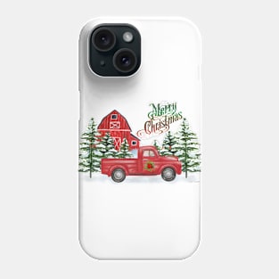 Christmas Barn And Truck A2 Phone Case