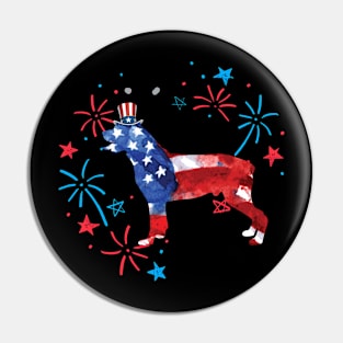 Rottweiler Uncle Sam Hat 4Th Of July Pin