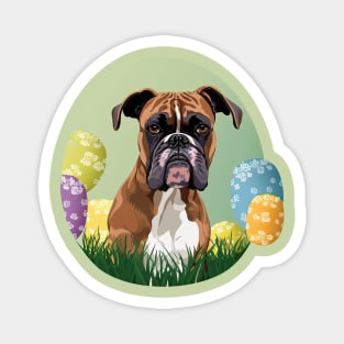 Boxer happy easter day Magnet