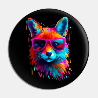 Fox in sunglasses Pin