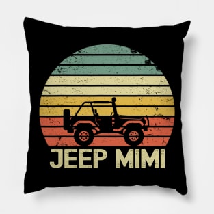 Jeep Mimi Vintage Jeep Retro Jeep Sunset Jeep Jeep Mom Jeep Women Pillow