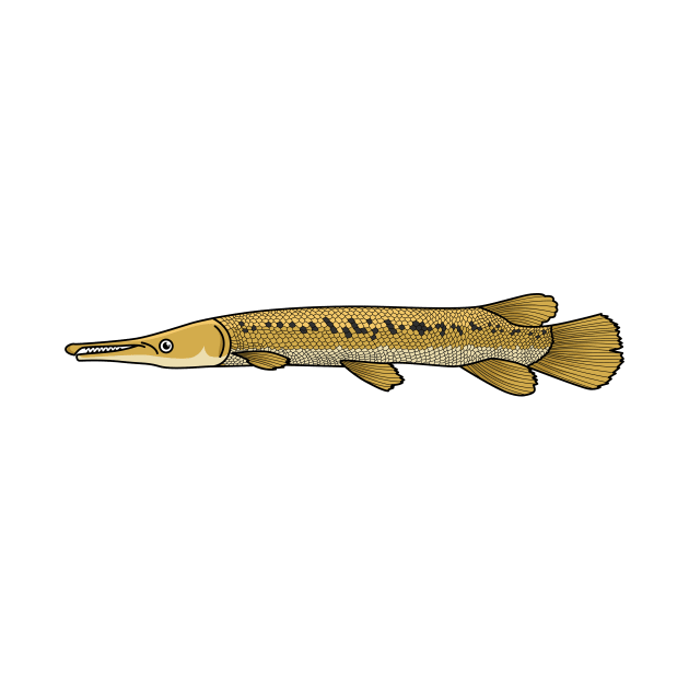 Alligator garfish cartoon illustration by Cartoons of fun