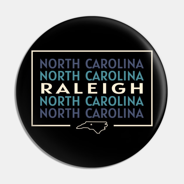 Raleigh, NC Geometric Repeater Pin by nonbeenarydesigns