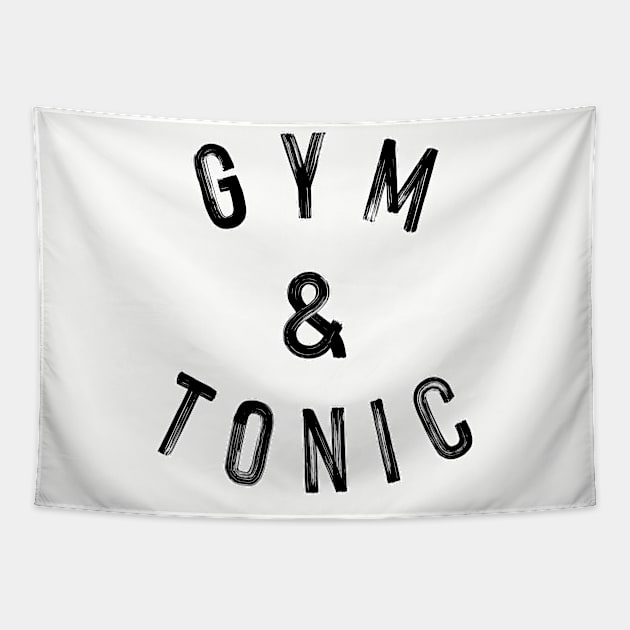 Gym & tonic. Workout fitness running yoga bodybuilding. Perfect present for mom mother dad father friend him or her Tapestry by SerenityByAlex