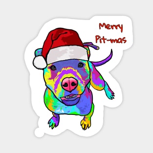 Merry Pitmas (multi colored) Magnet