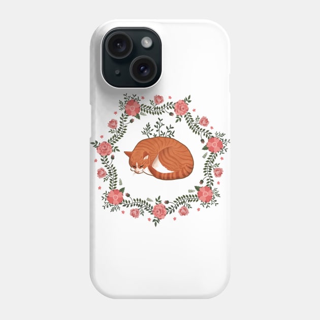 Cats and Roses Phone Case by sophieeves