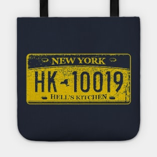 Hell's Kitchen Zip Code 10019 (New York License Plate) Tote