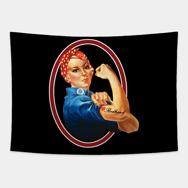 Redhead Power Gift Red Hair Tapestry by QQdesigns