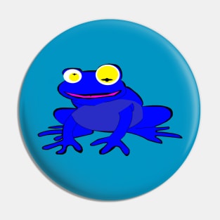 Blue frog Pin