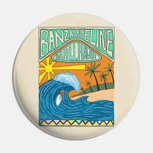 Banzai Pipeline Oahu Hawaii Pin