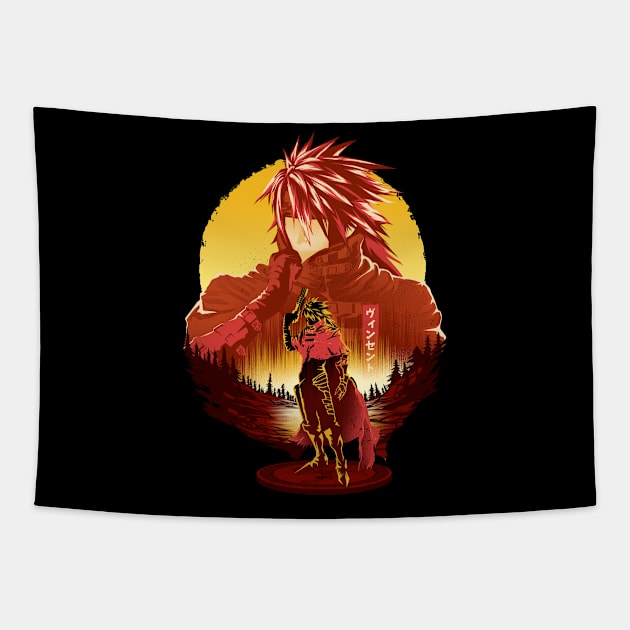 Red Cloak Gunner Tapestry by plonkbeast